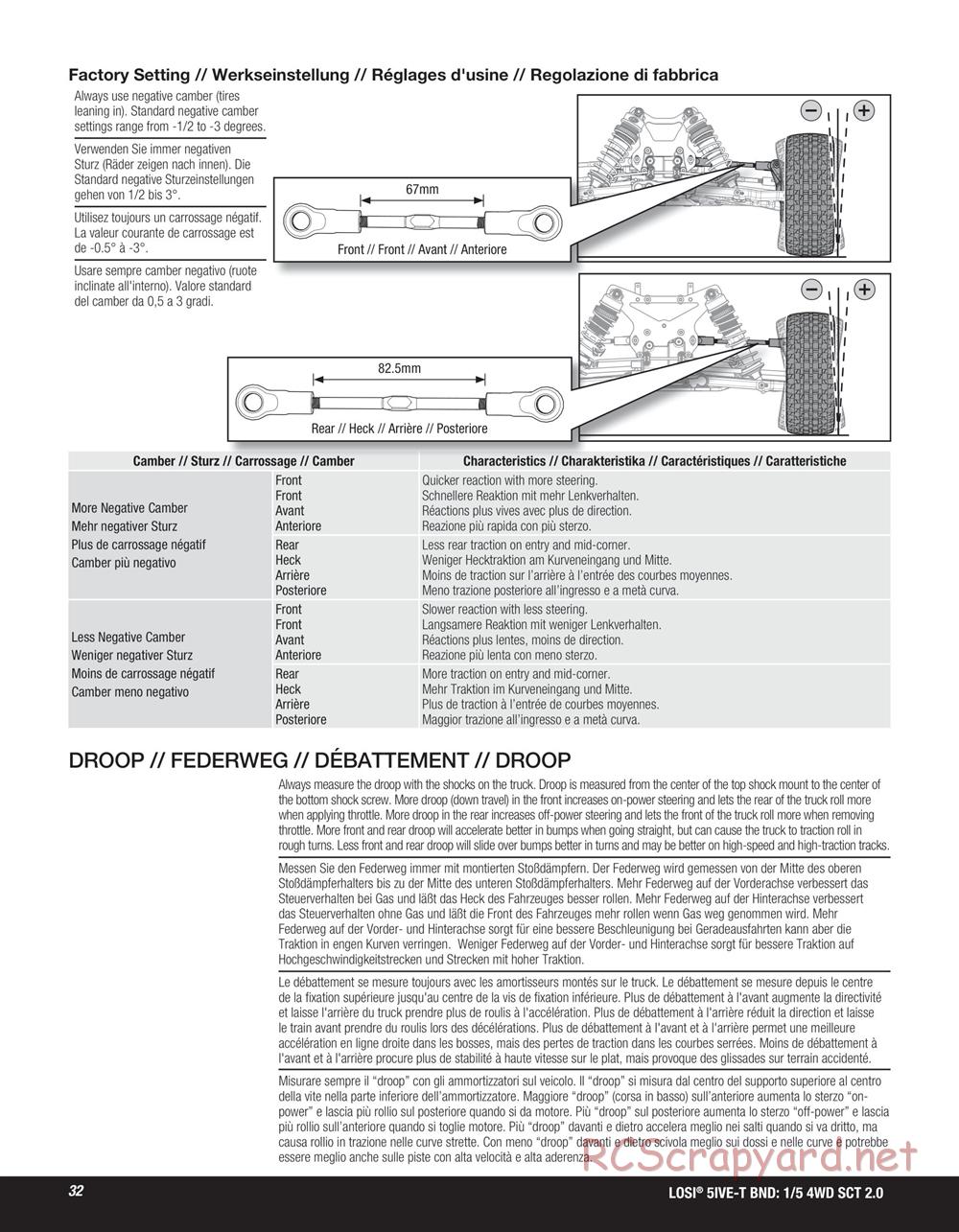 Team Losi - 5ive-T 2.0 SCT - Manual - Page 32