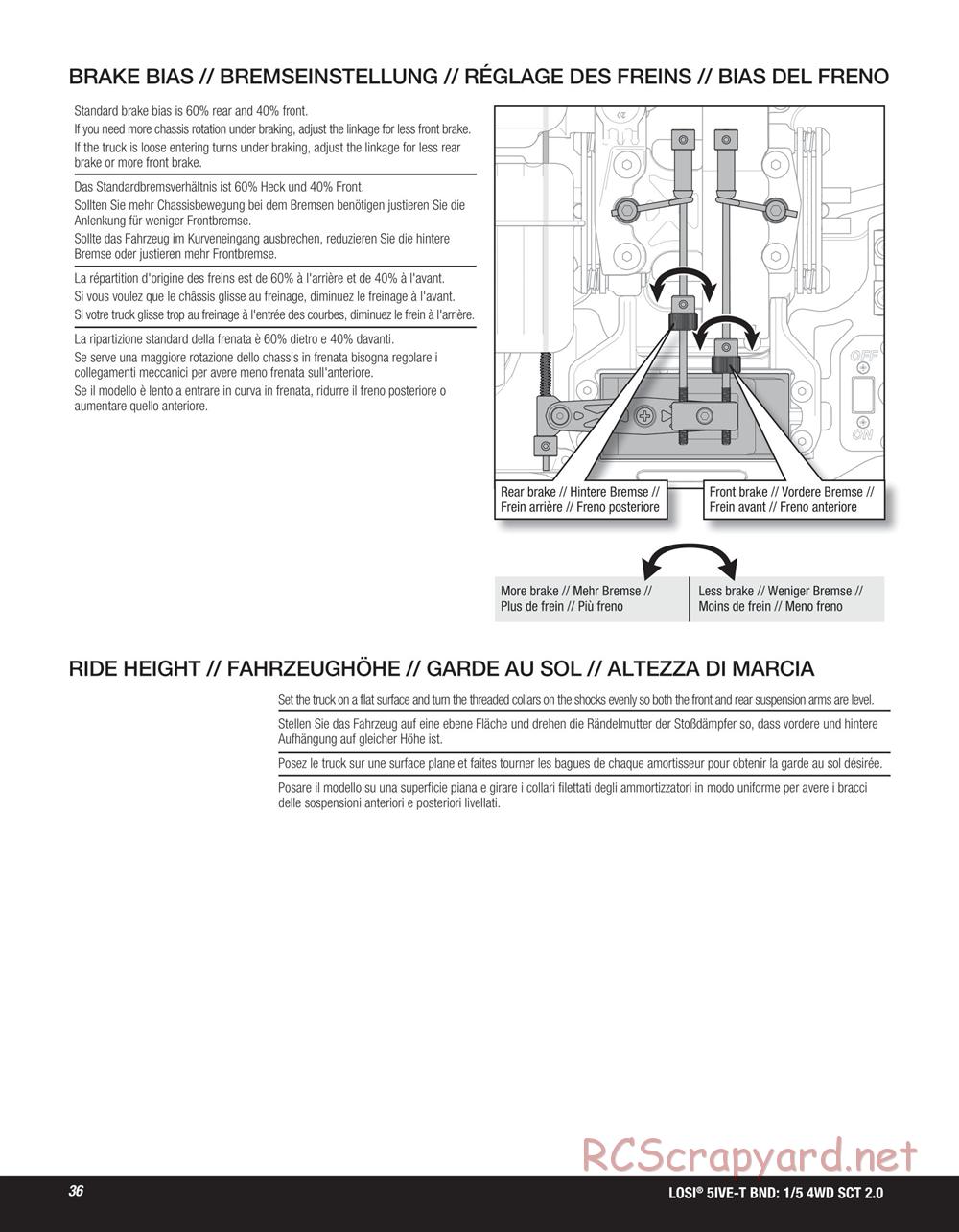 Team Losi - 5ive-T 2.0 SCT - Manual - Page 36