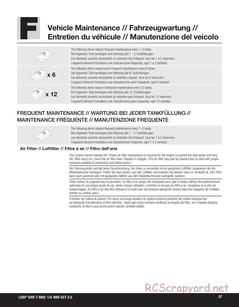 Team Losi - 5ive-T 2.0 SCT - Manual - Page 37