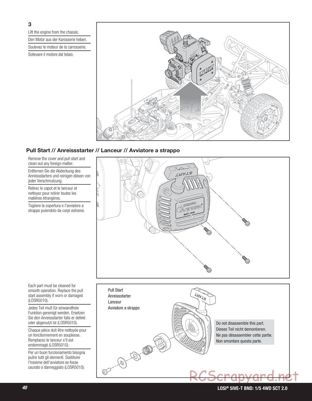 Team Losi - 5ive-T 2.0 SCT - Manual - Page 40