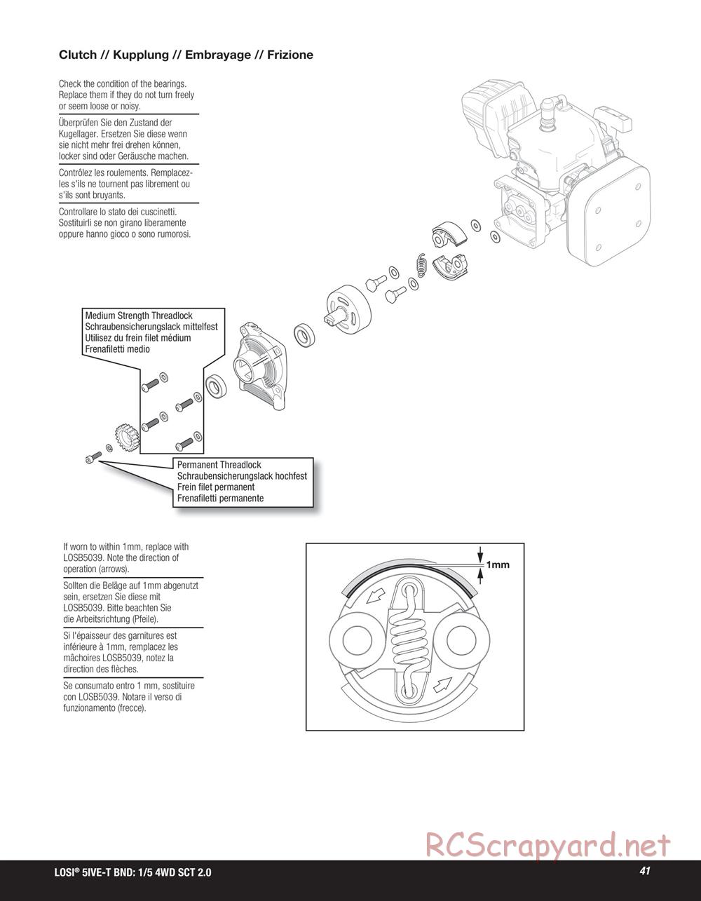 Team Losi - 5ive-T 2.0 SCT - Manual - Page 41