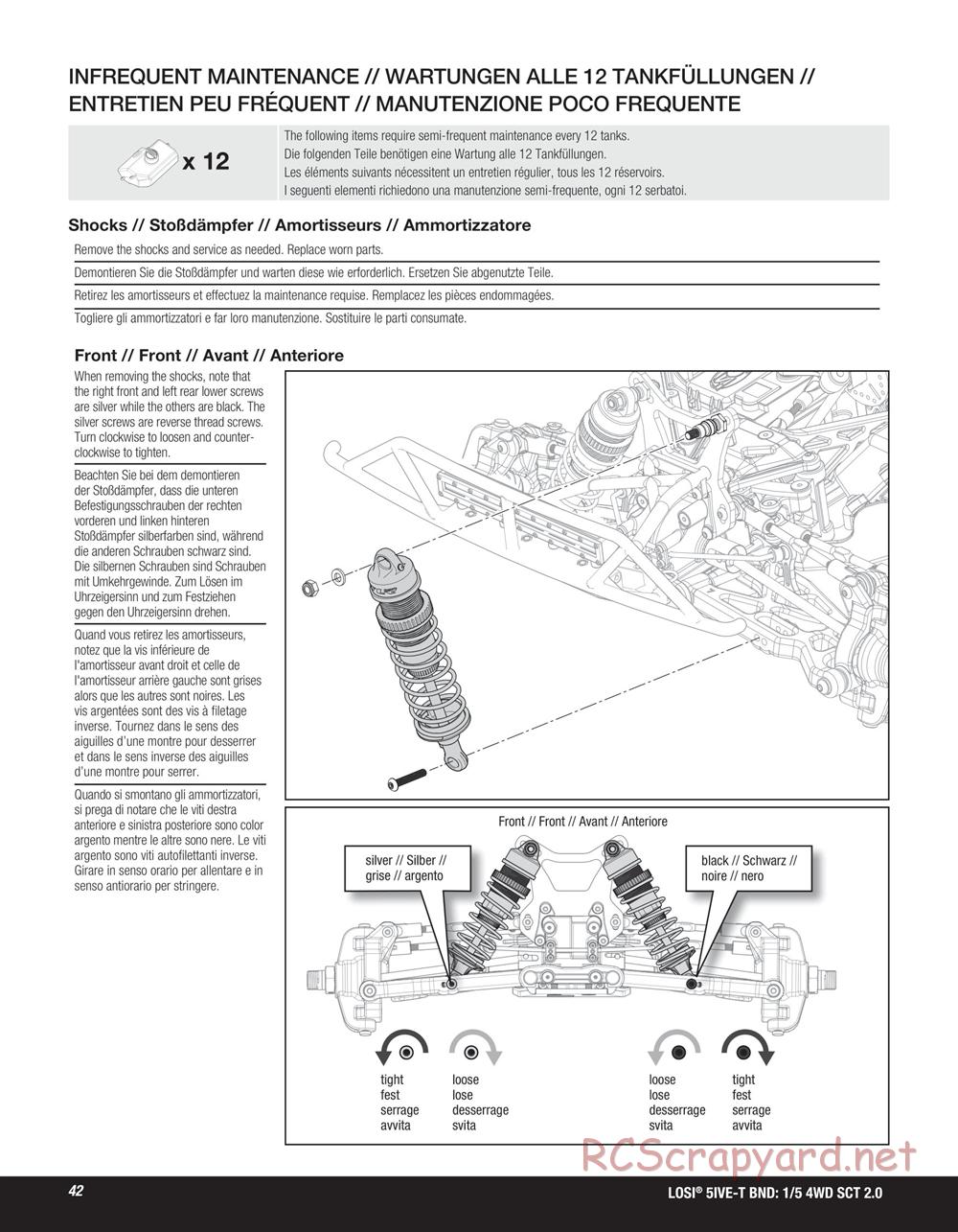 Team Losi - 5ive-T 2.0 SCT - Manual - Page 42