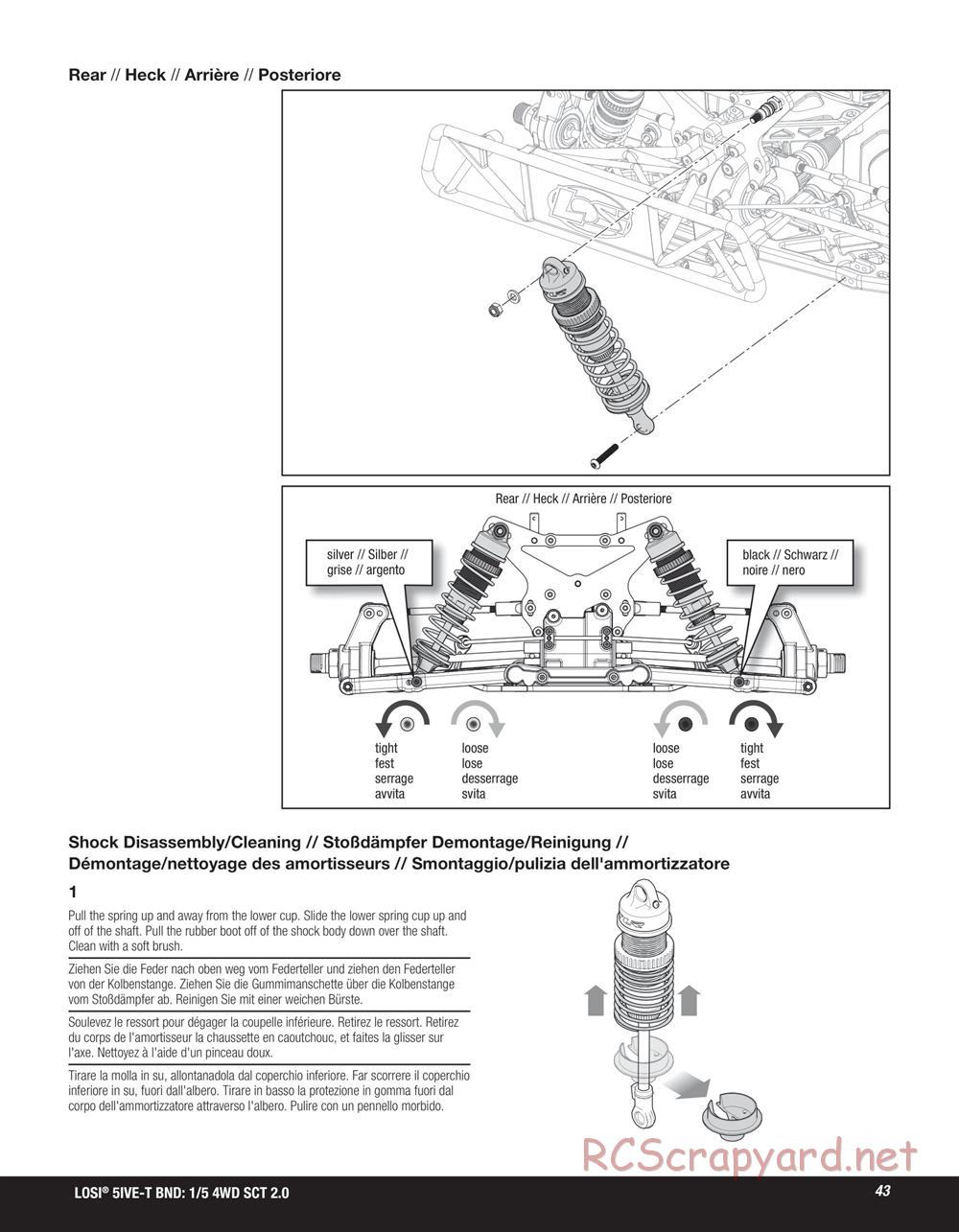 Team Losi - 5ive-T 2.0 SCT - Manual - Page 43