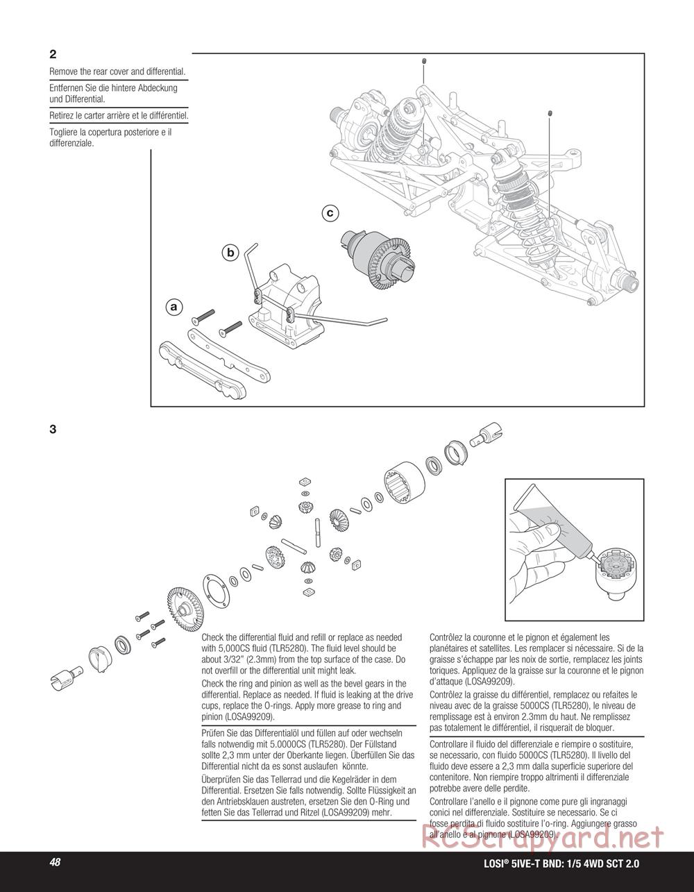 Team Losi - 5ive-T 2.0 SCT - Manual - Page 48