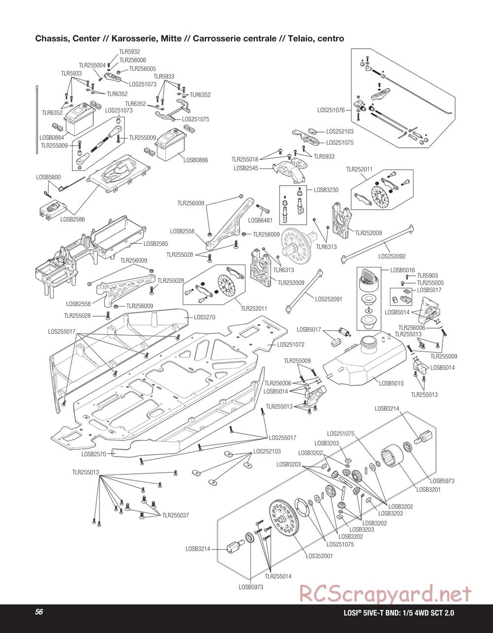 Team Losi - 5ive-T 2.0 SCT - Manual - Page 56