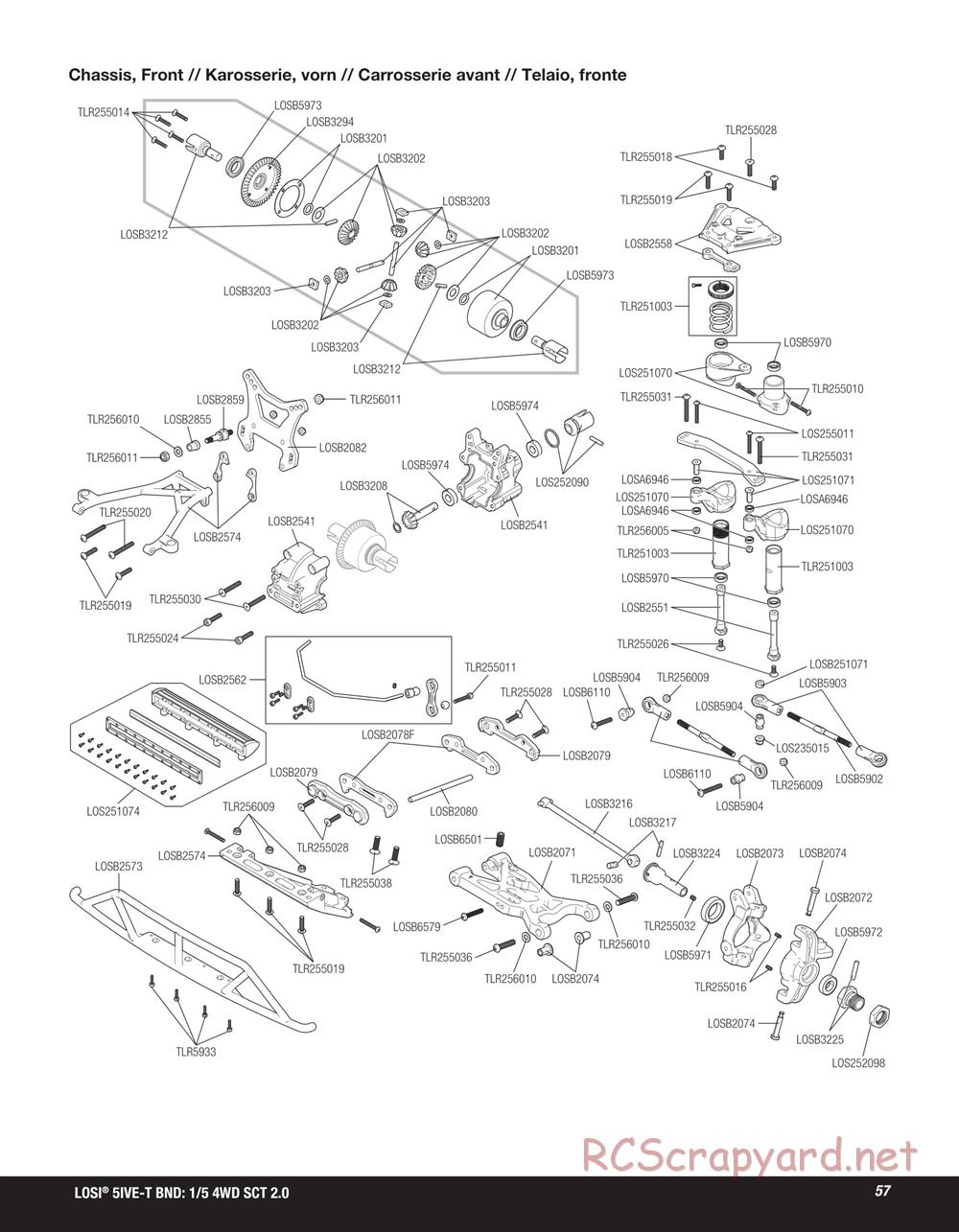 Team Losi - 5ive-T 2.0 SCT - Manual - Page 57