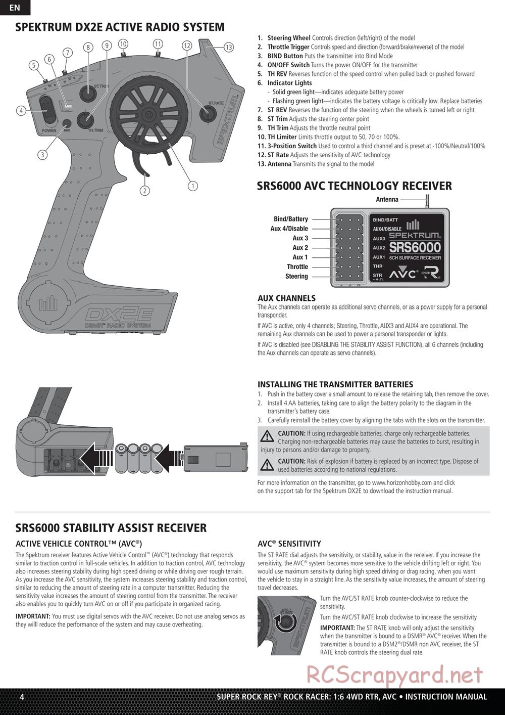 Team Losi - Super Rock Rey - Manual - Page 4