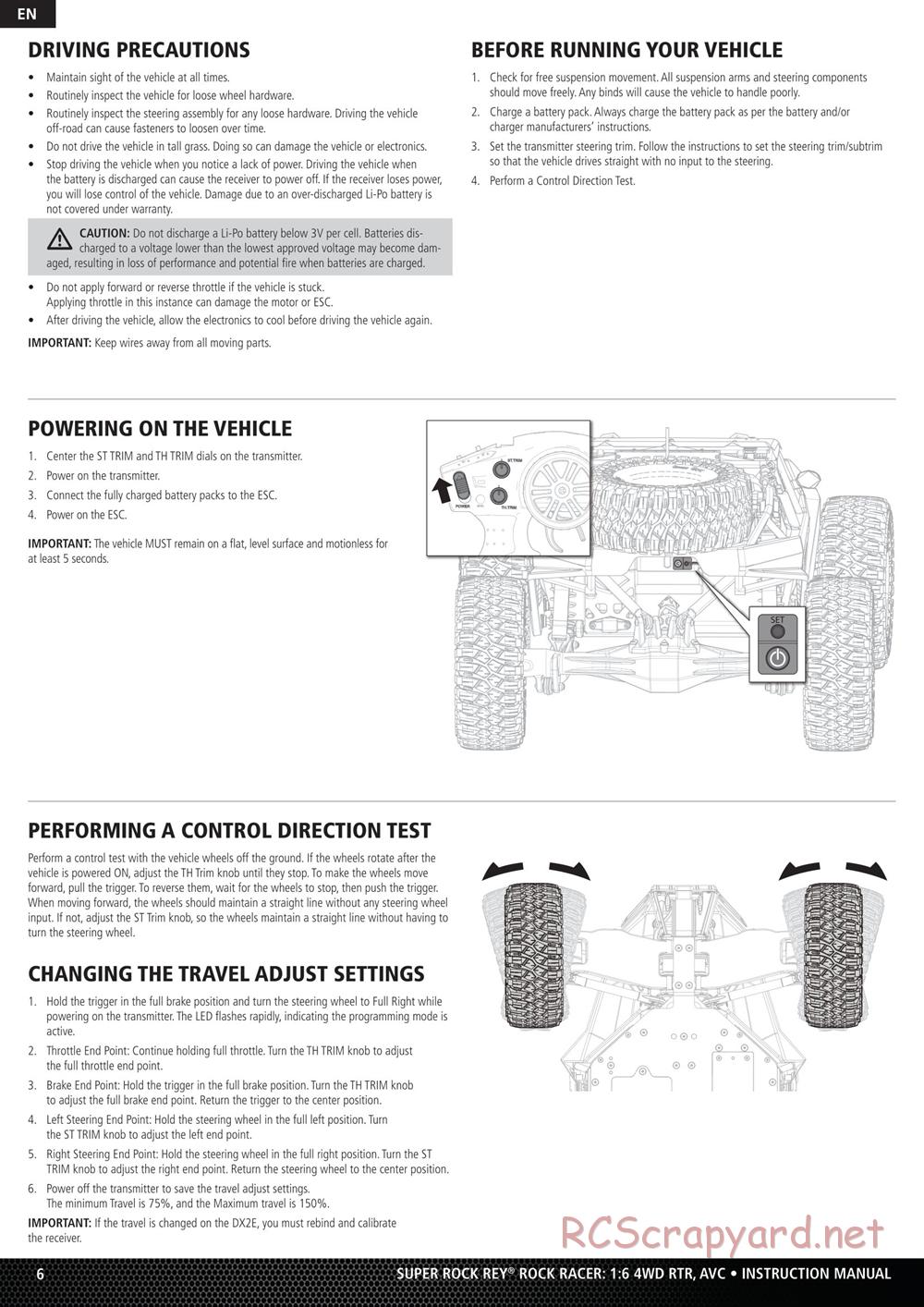 Team Losi - Super Rock Rey - Manual - Page 6