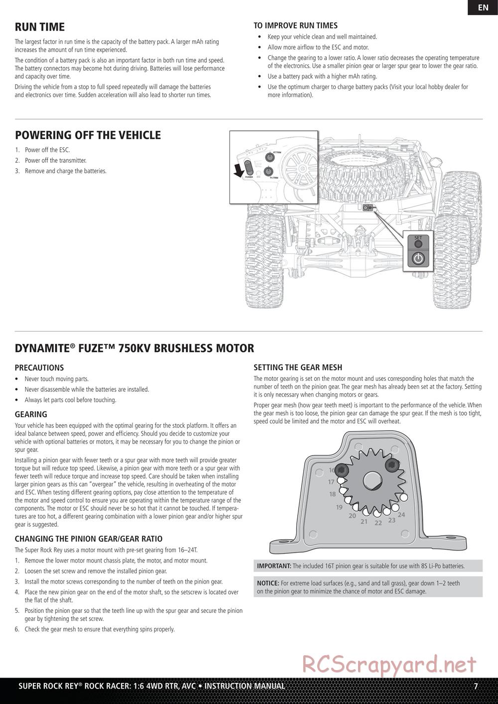 Team Losi - Super Rock Rey - Manual - Page 7