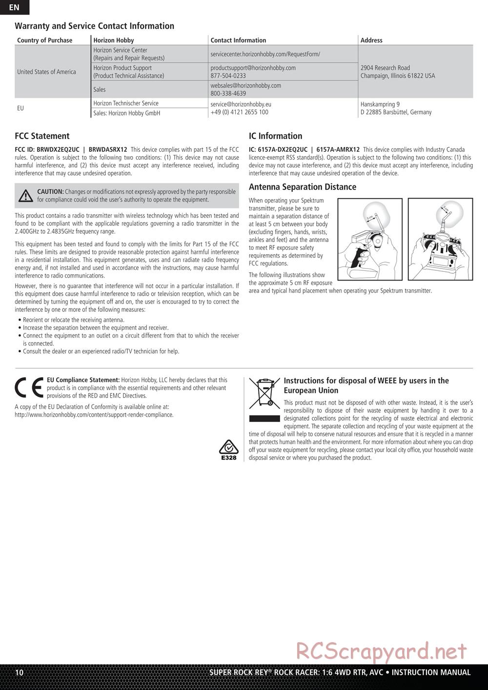 Team Losi - Super Rock Rey - Manual - Page 10