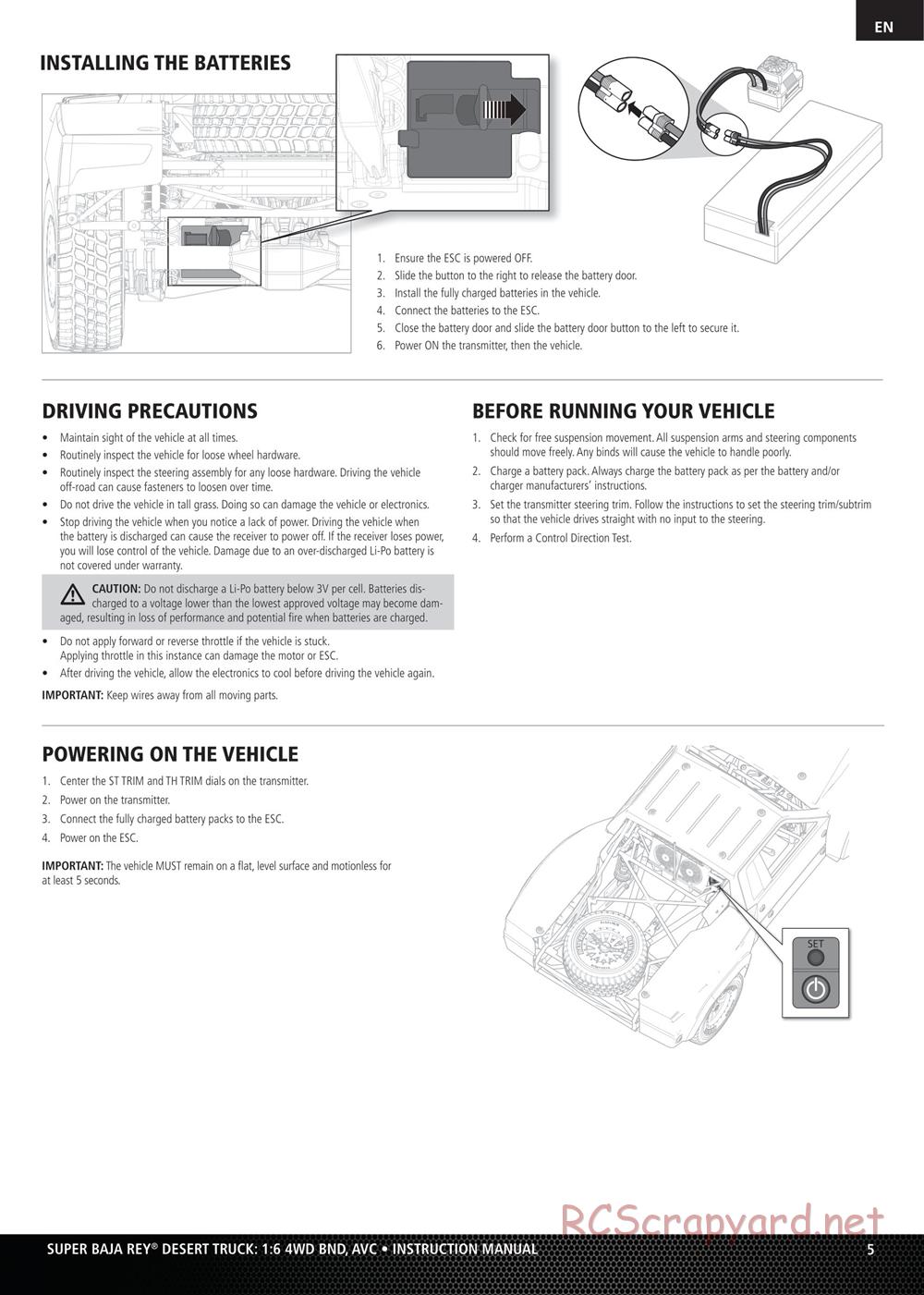 Team Losi - Super Rock Rey BND - Manual - Page 5