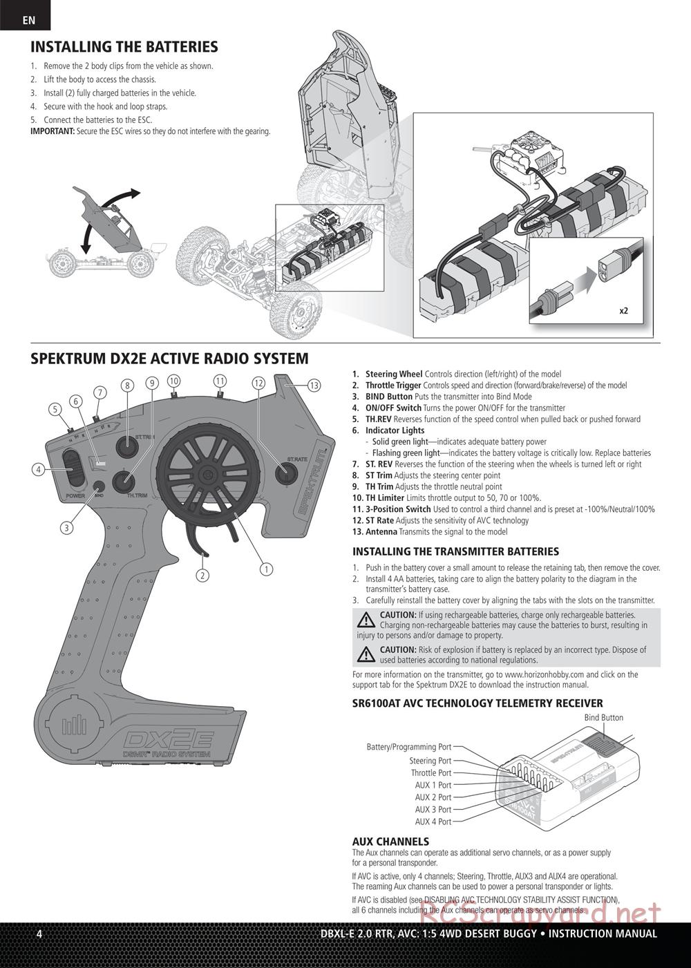 Team Losi - DBXL-E 2.0 - Manual - Page 4