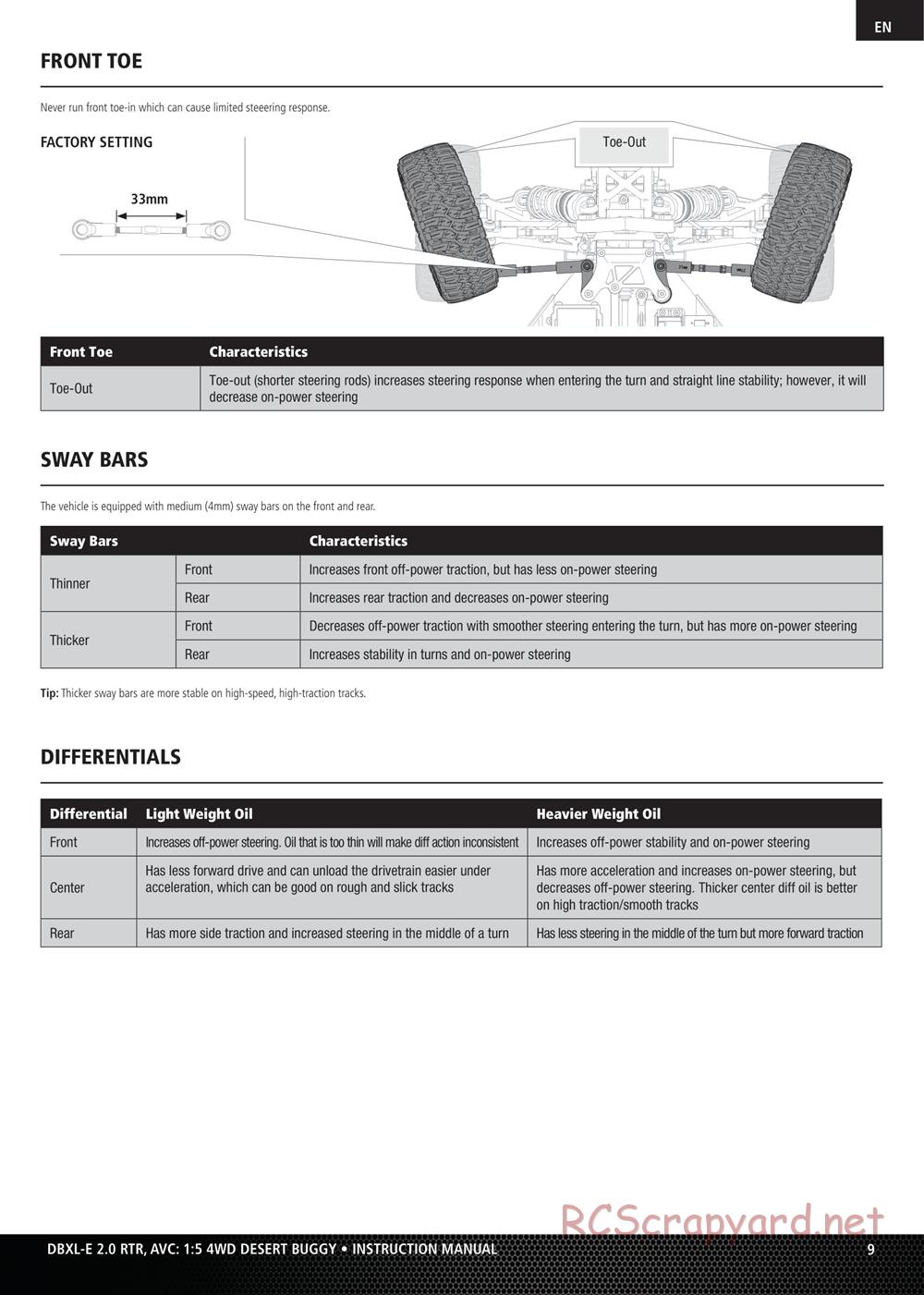 Team Losi - DBXL-E 2.0 - Manual - Page 9