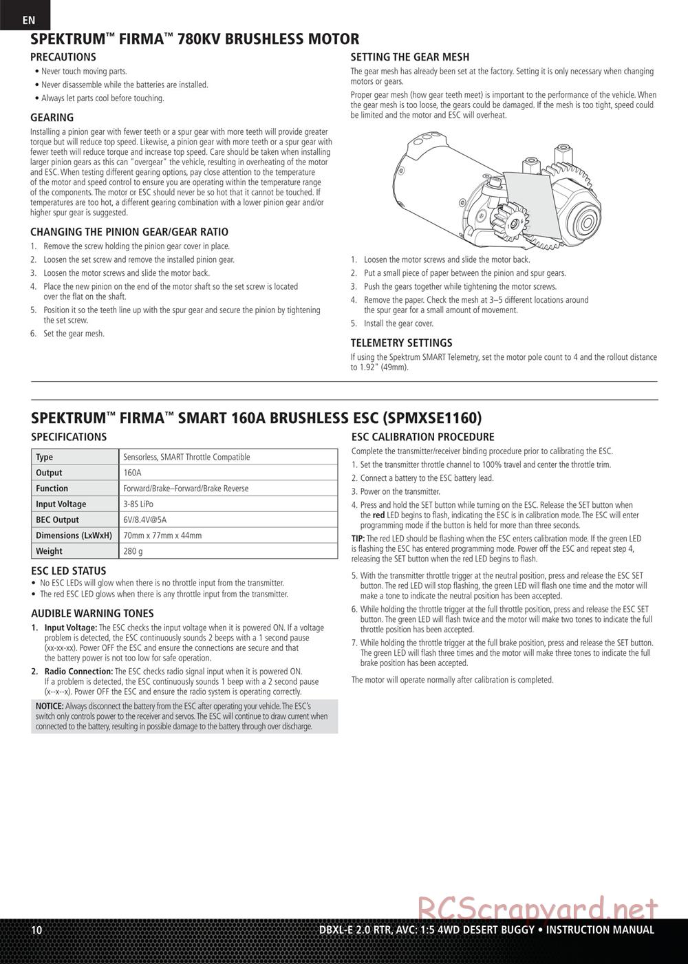 Team Losi - DBXL-E 2.0 - Manual - Page 10