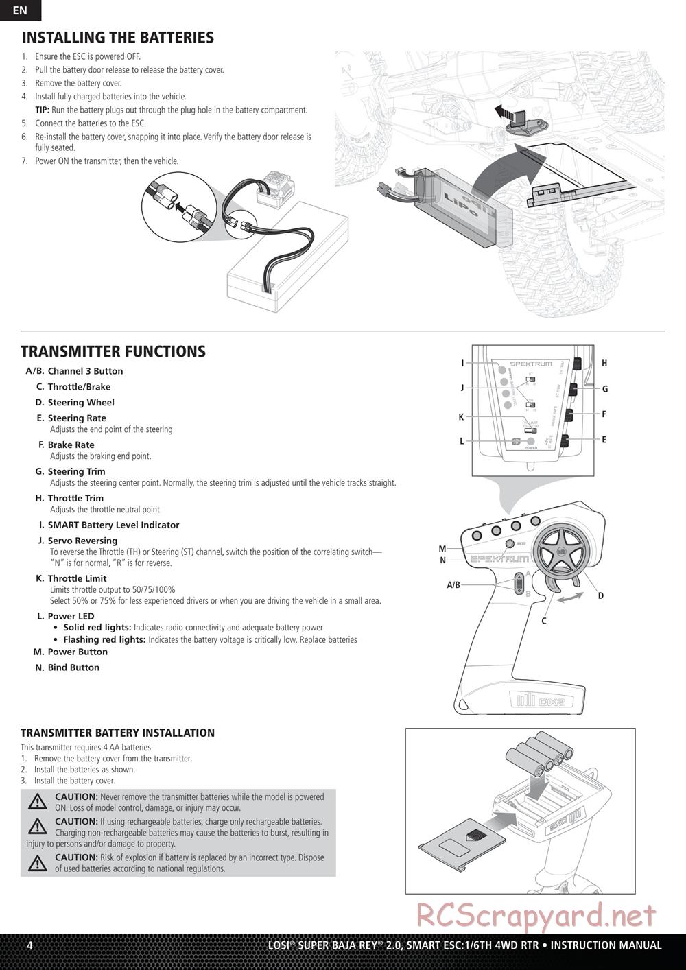 Team Losi - Super Baja Rey 2.0 Desert Truck - Manual - Page 4