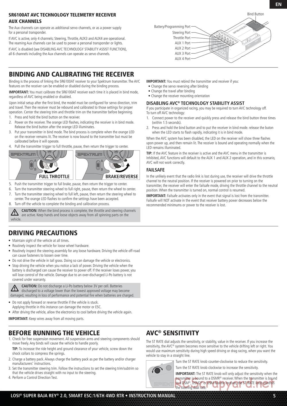 Team Losi - Super Baja Rey 2.0 Desert Truck - Manual - Page 5