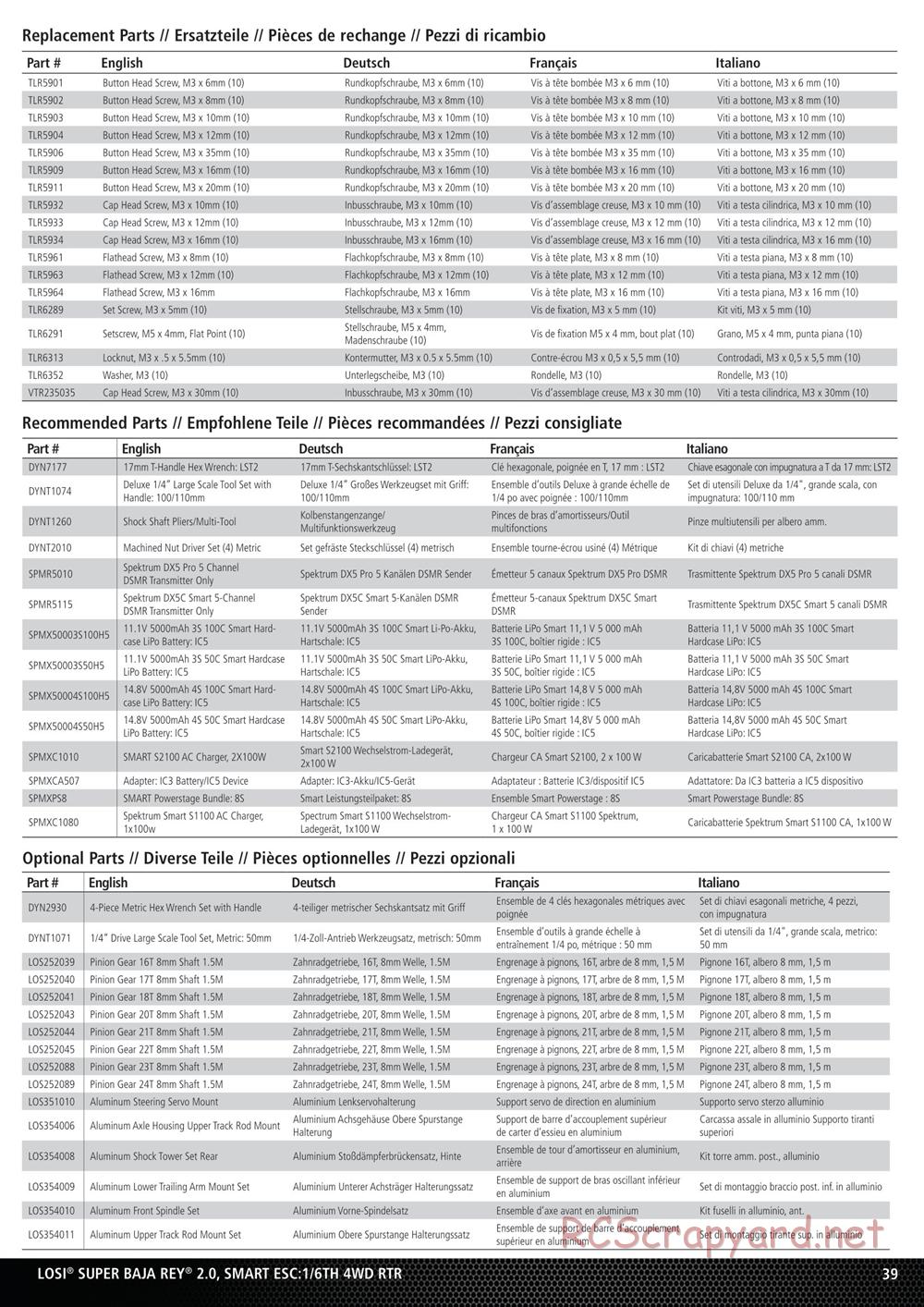 Team Losi - Super Baja Rey 2.0 Desert Truck - Manual - Page 13