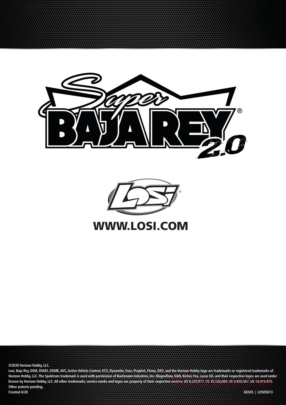 Team Losi - Super Baja Rey 2.0 Desert Truck - Manual - Page 20