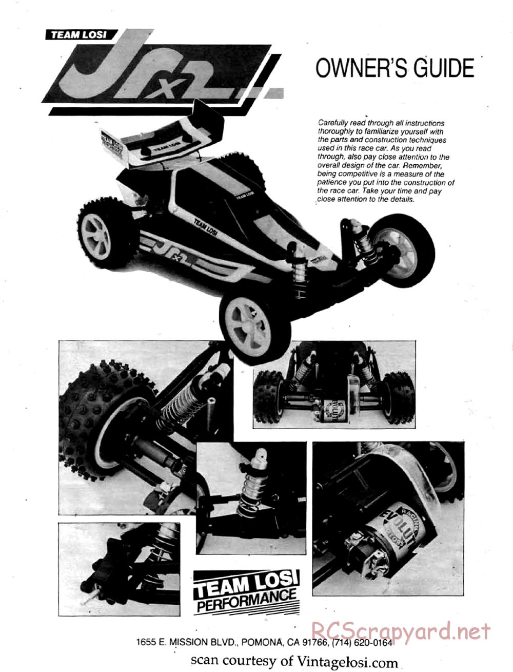 Team Losi - JRX2 - Manual - Page 1