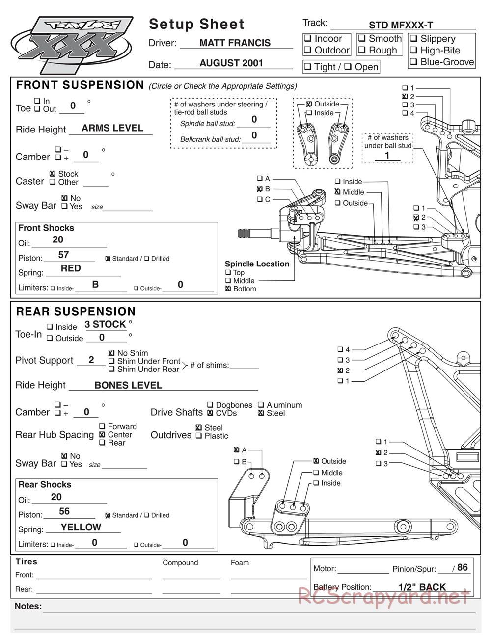 Team Losi - XXX-T Matt Francis Edition - Manual - Page 2