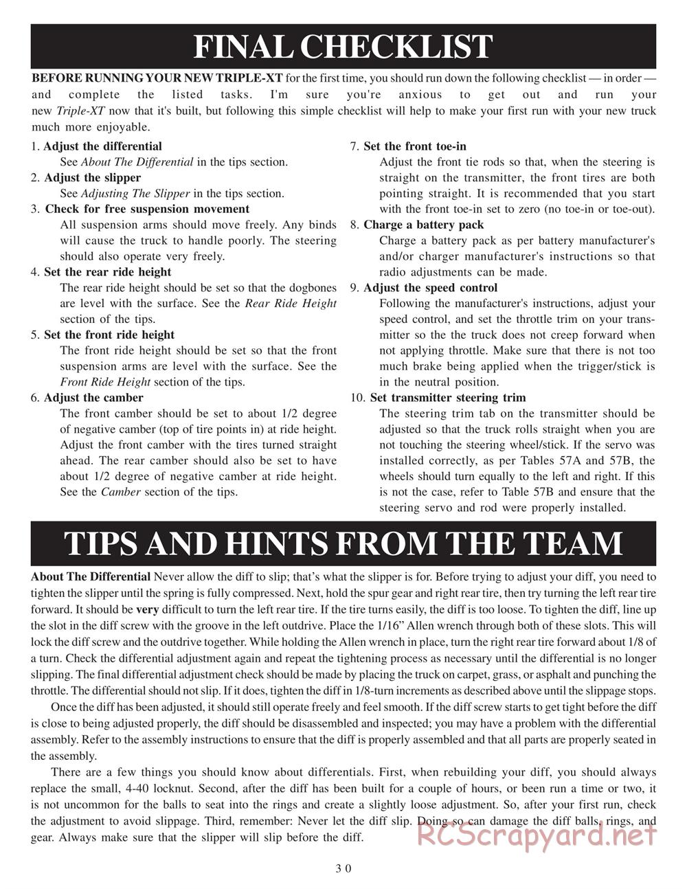 Team Losi - XXX-T Matt Francis Edition - Manual - Page 34