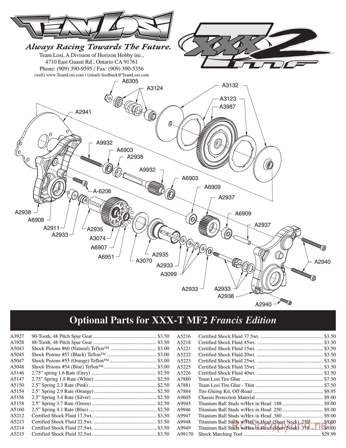 Team Losi - XXX-T MF2 - Manual - Page 4