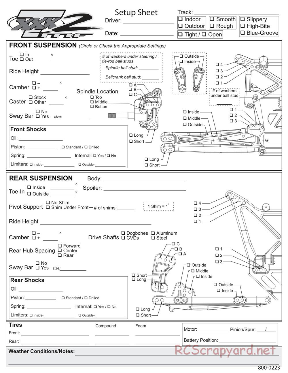 Team Losi - XXX-T MF2 - Manual - Page 44