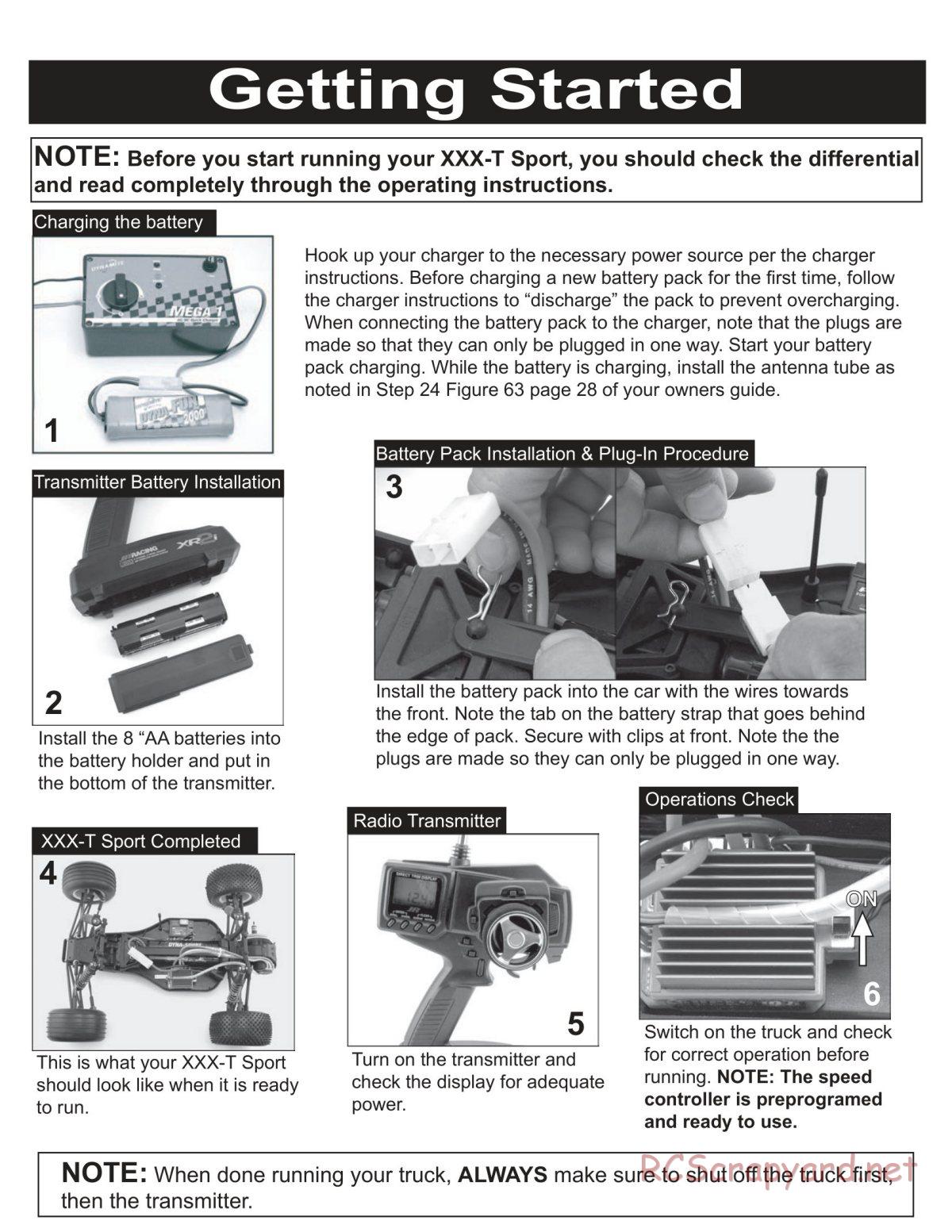 Team Losi - XXX-T Sport Brushless - Manual - Page 4