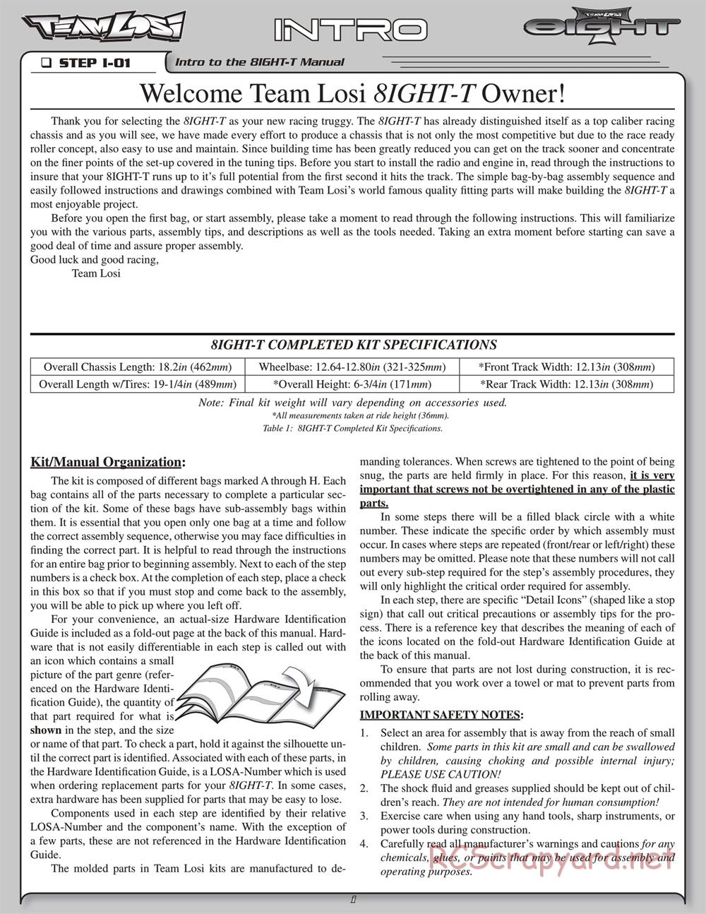 Team Losi - 8ight-T Race Roller - Manual - Page 2