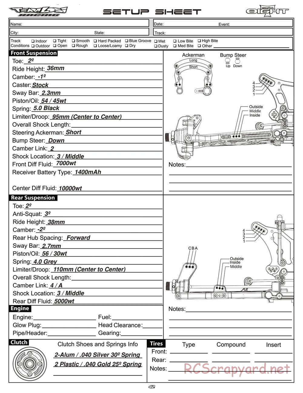 Team Losi - 8ight-T Race Roller - Manual - Page 44