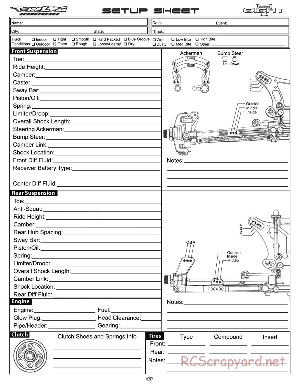 Team Losi - 8ight-T Race Roller - Manual - Page 45