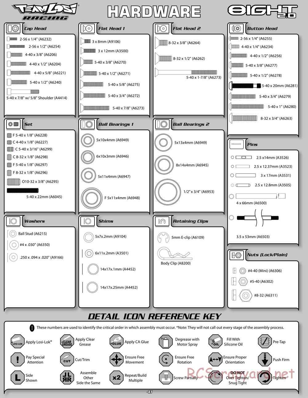 Team Losi - 8ight 2.0 - Manual - Page 6