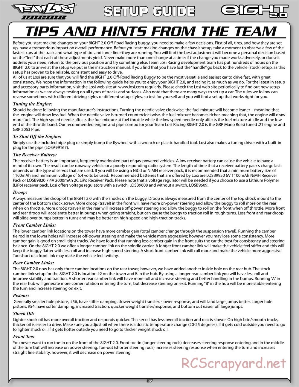 Team Losi - 8ight 2.0 - Manual - Page 44