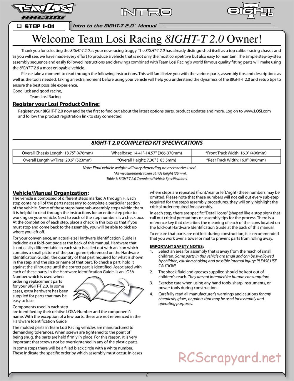 Team Losi - 8ight-T 2.0 Race Roller - Manual - Page 2