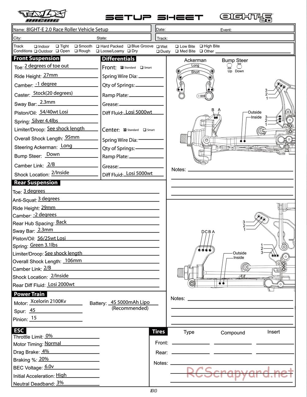 Team Losi - 8ight-E 2.0 Race Roller - Manual - Page 39