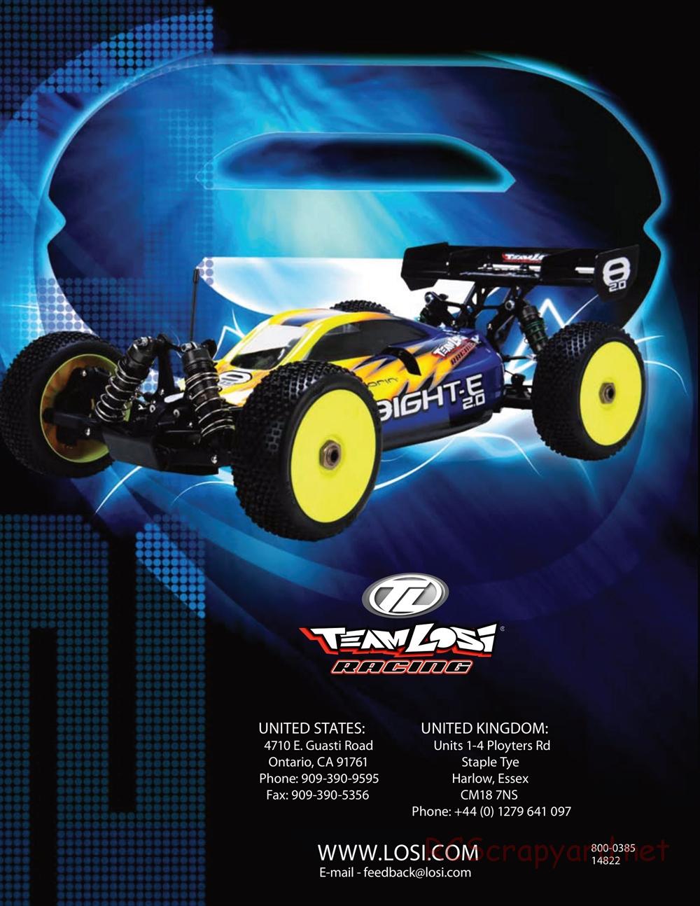 Team Losi - 8ight-E 2.0 Race Roller - Manual - Page 40
