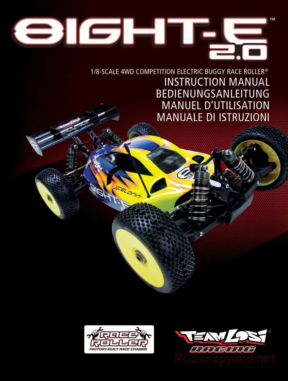 Team Losi - 8ight-E 2.0 Race Roller - Manual - Page 1