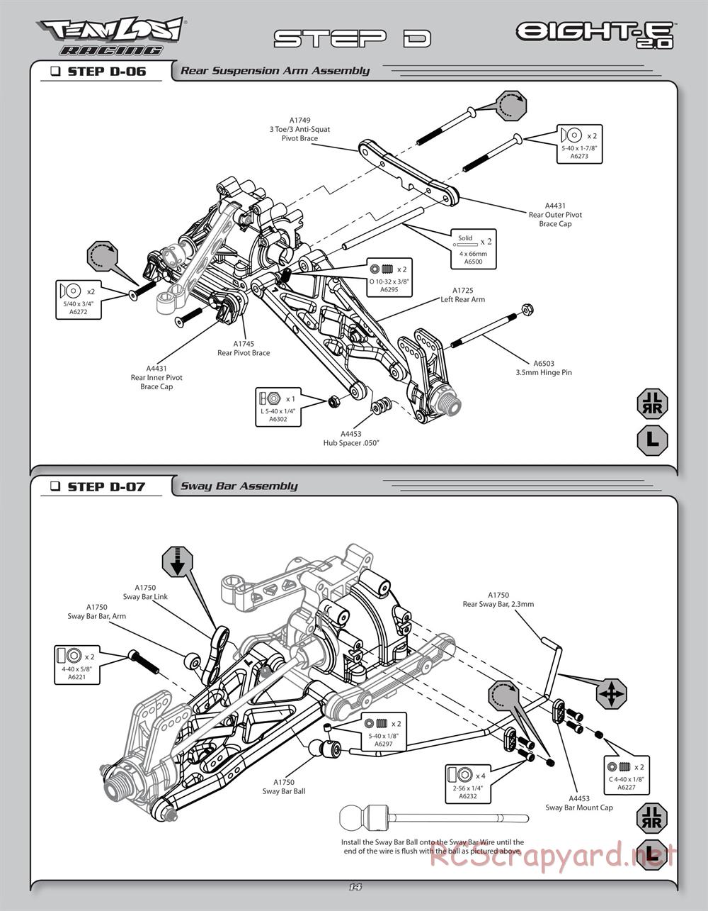 Team Losi - 8ight-E 2.0 Race Roller - Manual - Page 17