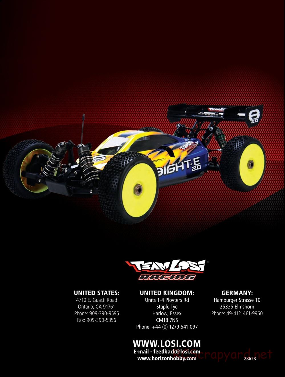 Team Losi - 8ight-E 2.0 Race Roller - Manual - Page 36