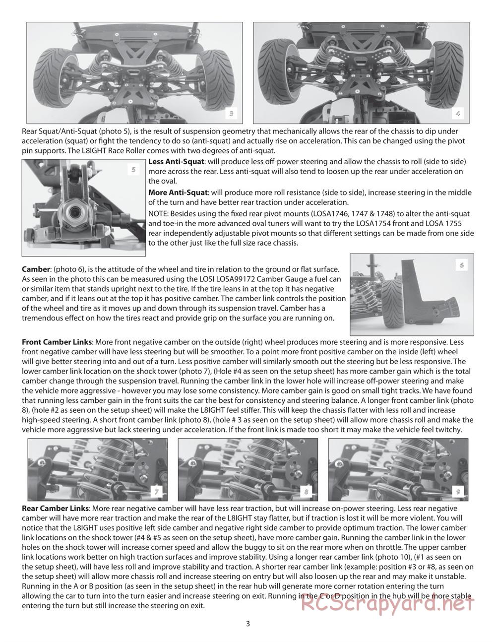 Team Losi - L8ight - Race Roller - Manual - Page 3