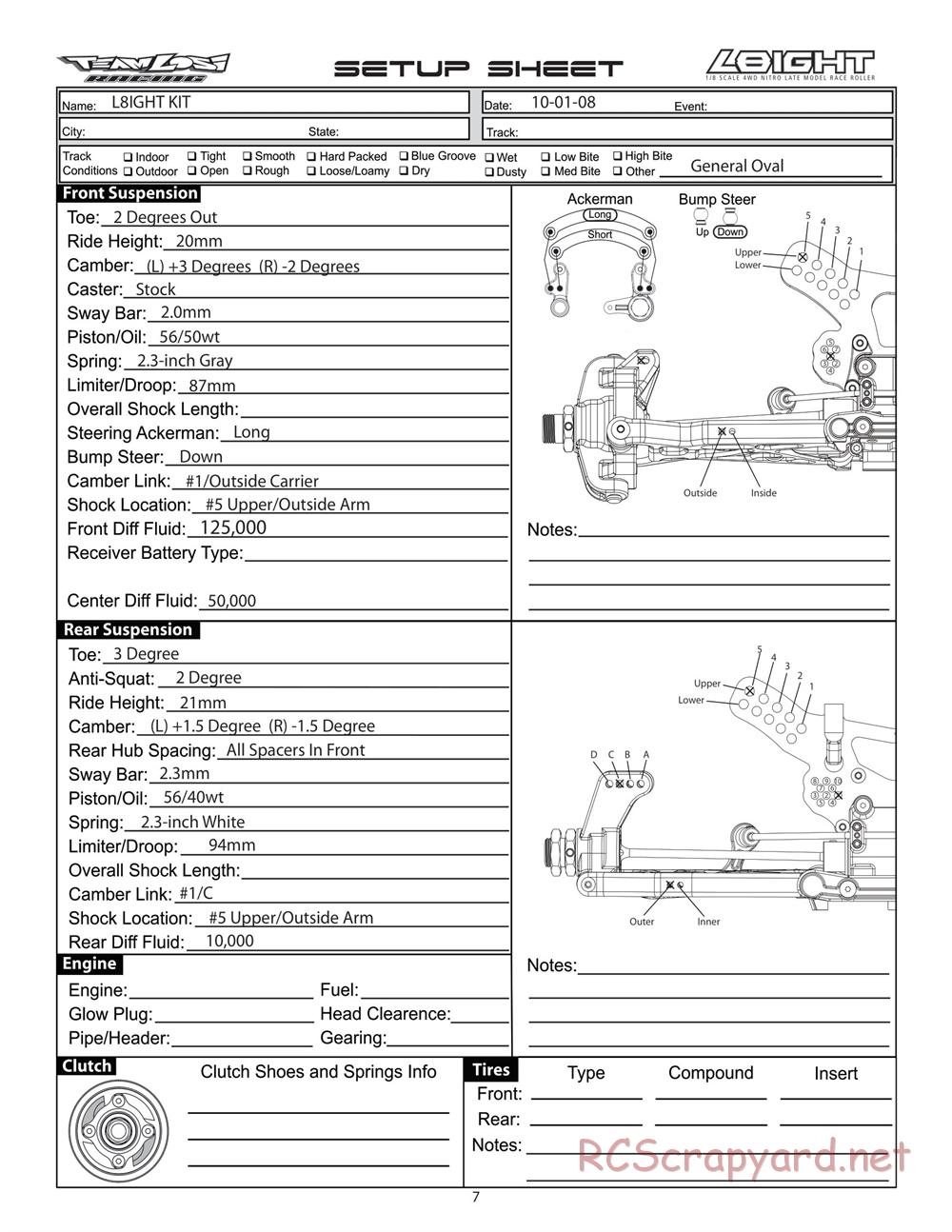 Team Losi - L8ight - Race Roller - Manual - Page 7