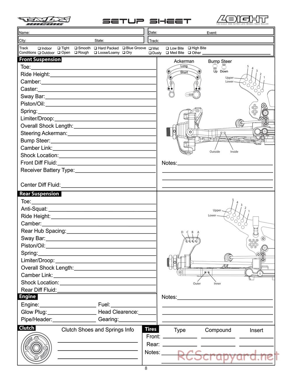 Team Losi - L8ight - Race Roller - Manual - Page 8