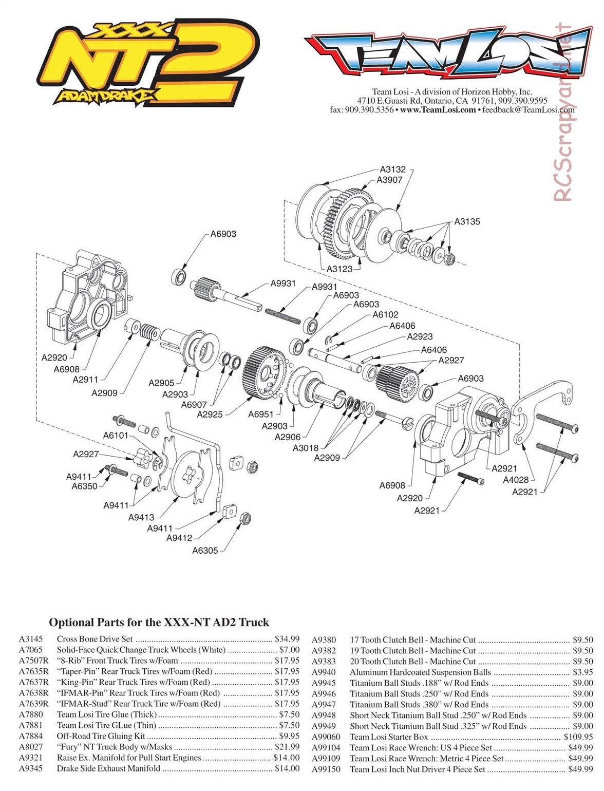 Team Losi - XXX NT AD2 - Manual - Page 4