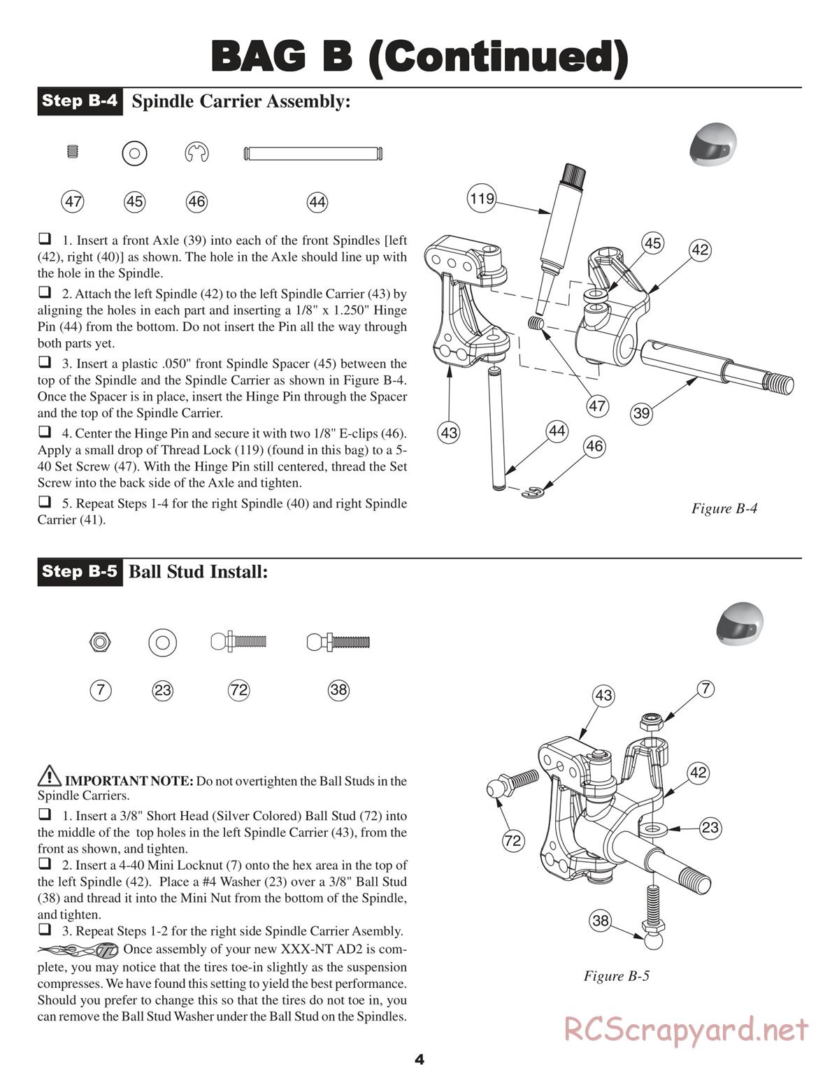 Team Losi - XXX NT AD2 - Manual - Page 7