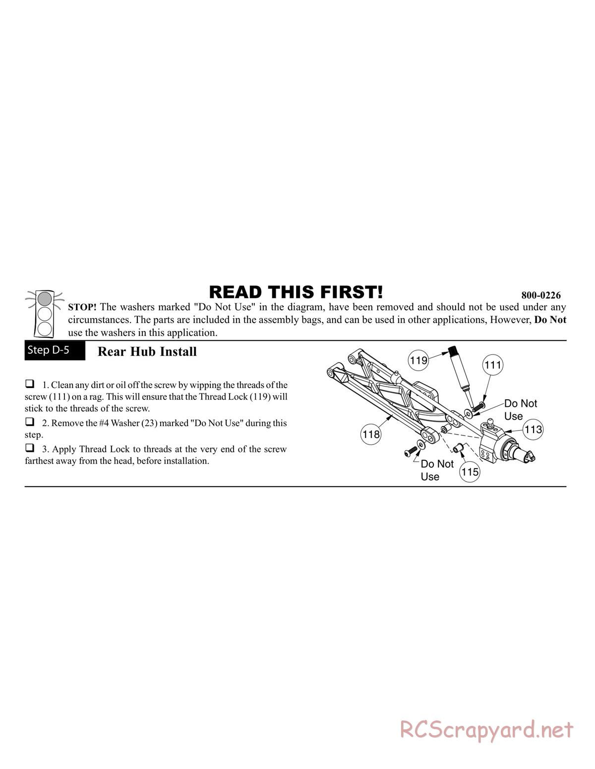 Team Losi - XXX NT AD2 - Manual - Page 17