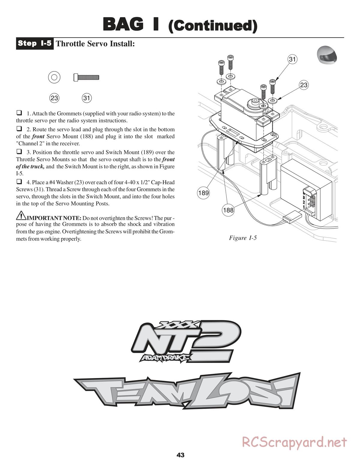Team Losi - XXX NT AD2 - Manual - Page 47
