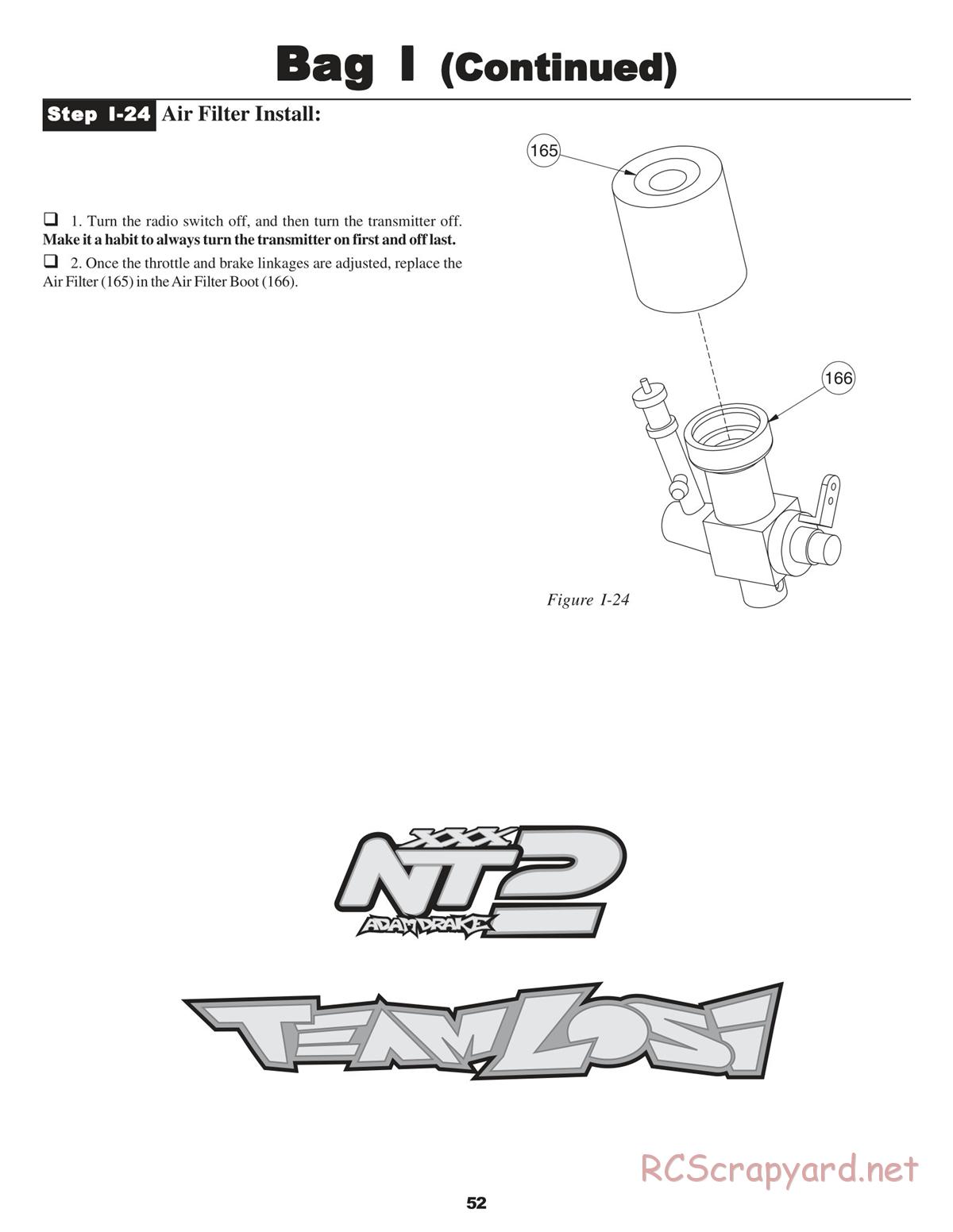 Team Losi - XXX NT AD2 - Manual - Page 56