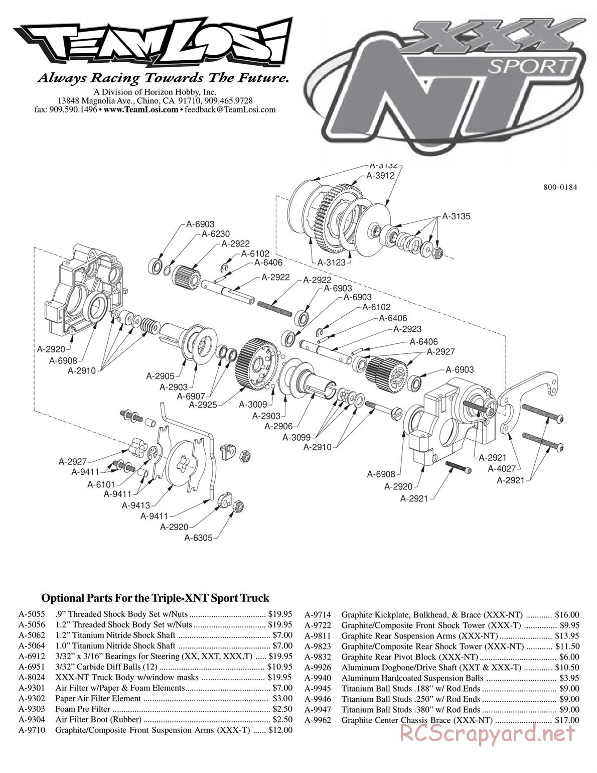 Team Losi - XXX NT Sport - Manual - Page 4