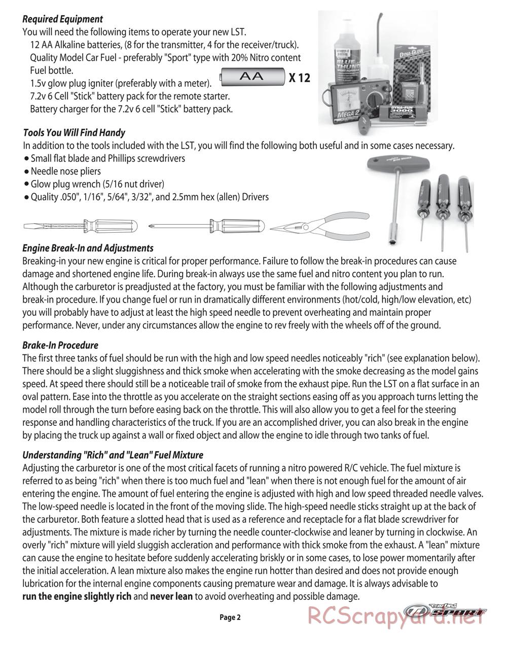 Team Losi - LST Super Truck - Manual - Page 3