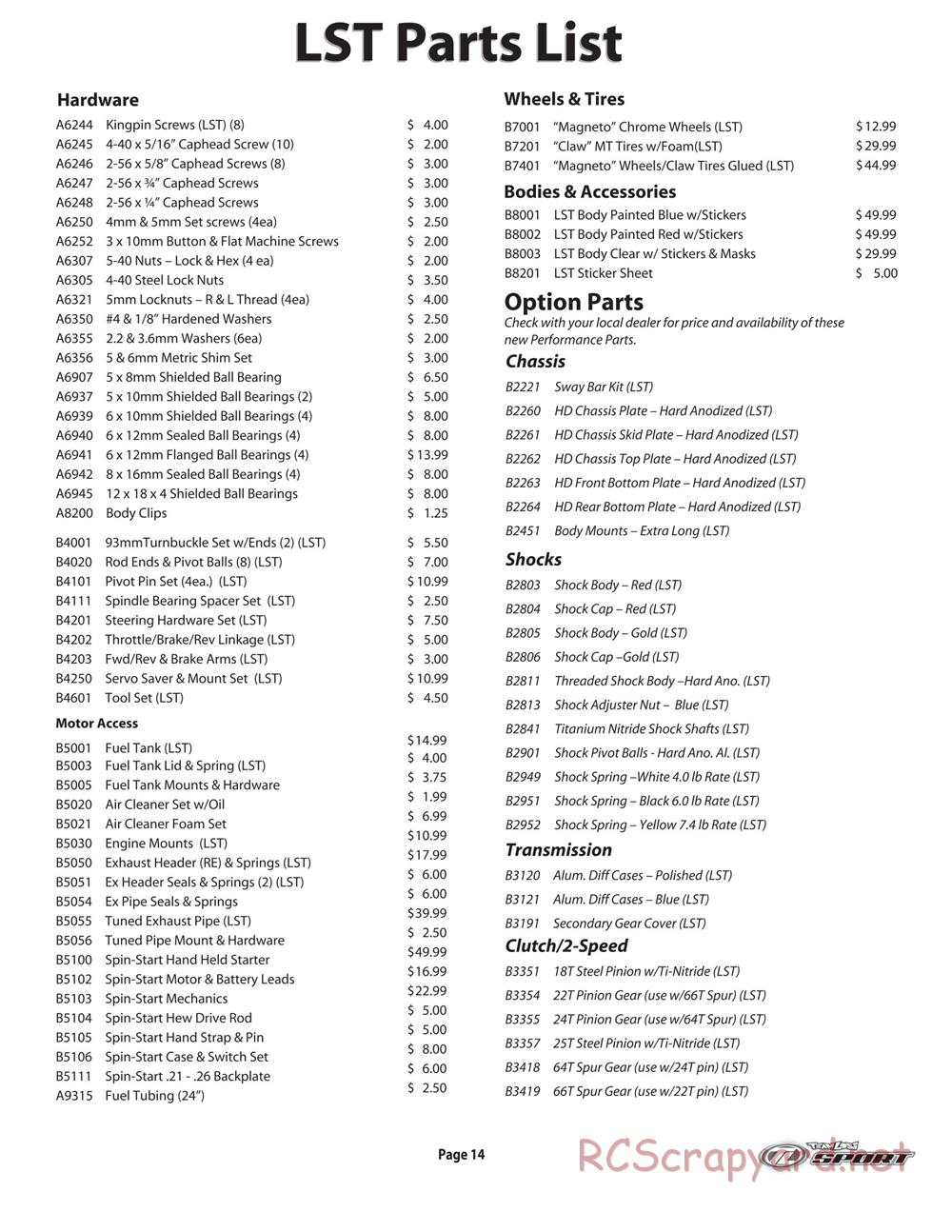 Team Losi - LST Super Truck - Manual - Page 3